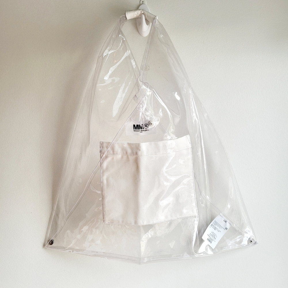 MM6 Maison Martin Margiela Clear PVC Tote with White Inner Pouch - Picture 7 of 16